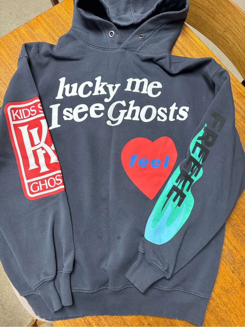 Lucky Me I See Ghosts' Hoodie Kanye West x Kid Cudi 2018 Tour